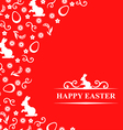 easter hare flower red vector image vector image