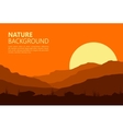sunset in the mountains vector image vector image