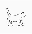 cat one line drawing continuous pet animal vector image vector image