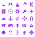diving gradient icons on white background vector image