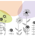 hand drawn flowers vector image vector image