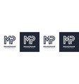 simple mp monogram logo suitable for any business vector image vector image