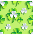 background seamless pattern 3d patrick leaf clover vector image vector image