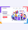business analysis concept people sitting on desk vector image