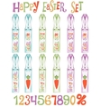 easter tags set vector image