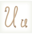 rope alphabet letter u vector image vector image