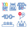 100days of school design vector image vector image