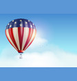 hot air balloons with usa insignia vector image vector image