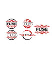 fuse logo template set vector image