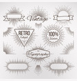 vintage burst shape decoration for typography vector image vector image