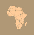 low poly map of africa vector image