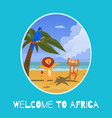 welcome to africa banner inscription animal vector image vector image