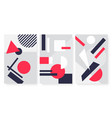 geometric abstract shapes modern simple art vector image vector image