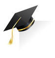 graduation cap element for degree ceremony vector image vector image