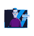 modern male people avatars in casual clothes vector image