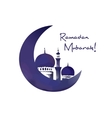mosque and moon ramadan symbol vector image