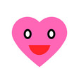 heart emoticon isolated flat style icon vector image