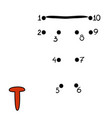 numbers game letter t vector image