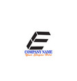 elegant abstract logo letter e formed from vector image