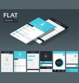 flat ui mobile design template vector image