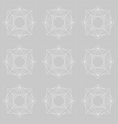Repeating grey pattern with geometric shapes Vector Image