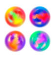 set abstract colorful blurred motion in spheres vector image vector image