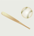 baseball and bat vector image