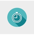 clock flat icon vector image vector image