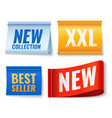 clothes tags promo fabric badges color cotton vector image