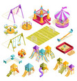 playground isometric collection vector image vector image