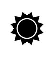 sun glyph icon isolated flat symbol vector image