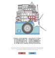 travel rome poster with camera vector image vector image