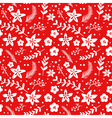 christmas floral background - seamless pattern vector image