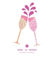 doodle circle texture toasting wine glasses vector image