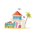lifeguard house icon vector image