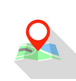 city map pin icon flat style vector image