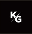 kg logo letter monogram slash with modern vector image