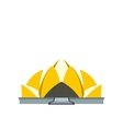 lotus temple new delhi icon flat style vector image vector image