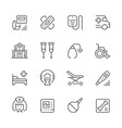 set of medical icons vector image