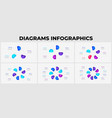 set of the cycle infographic elements with 3 4 5 vector image vector image