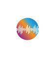 sound wave logo icon template vector image