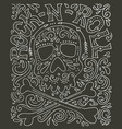 rock-n-roll hannddrawn poster vector image vector image