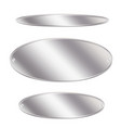silver oval plates shapes vector image vector image