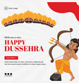 banner design of happy dussehra vector image
