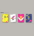 geometric style brochure set vector image vector image