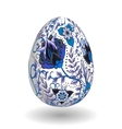gold egg with hand draw floral ornate isolated vector image