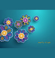 paper craft islamic geometric flowers decoration vector image vector image