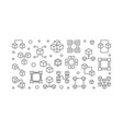 blockchain crypto horizontal outline vector image