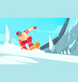 winter ski resort cartoon composition vector image vector image
