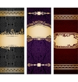 set of luxury vintage bookmarks vector image